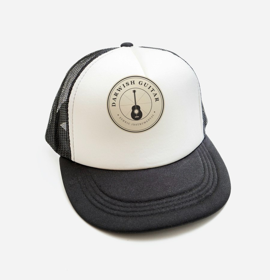 Trucker cap with the Darwish Guitar emblem on the front